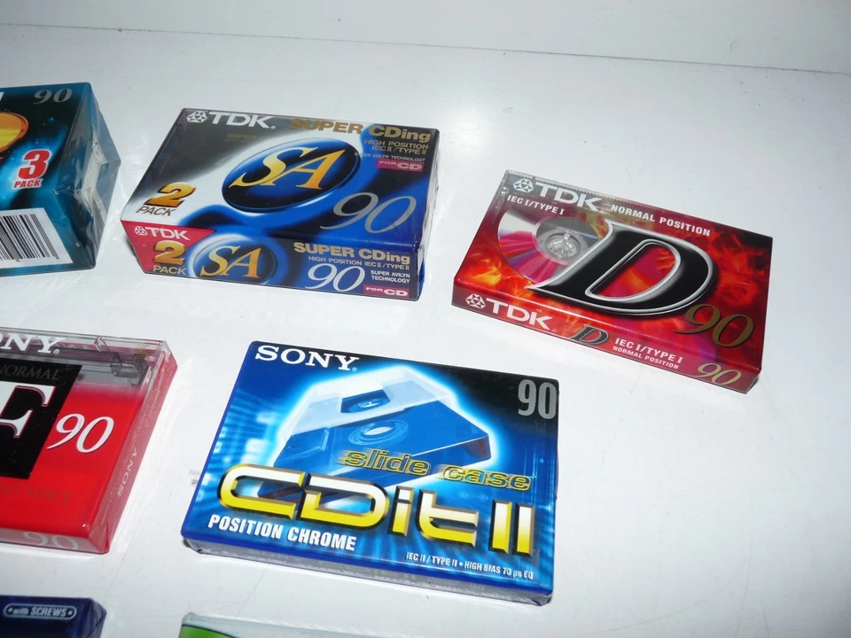 lot 10 cassette audio k7 vierge 90min / neuve sous blister / sony maxell tdk - Photo 3/4