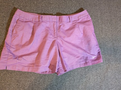 Nike Golf Women's Purple lavender Dri Fit Tour Performance Shorts Size 16