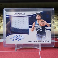 Terrence Shannon Jr. 2024-25 Panini Immaculate RPA 18/25 RC PATCH On Card AUTO