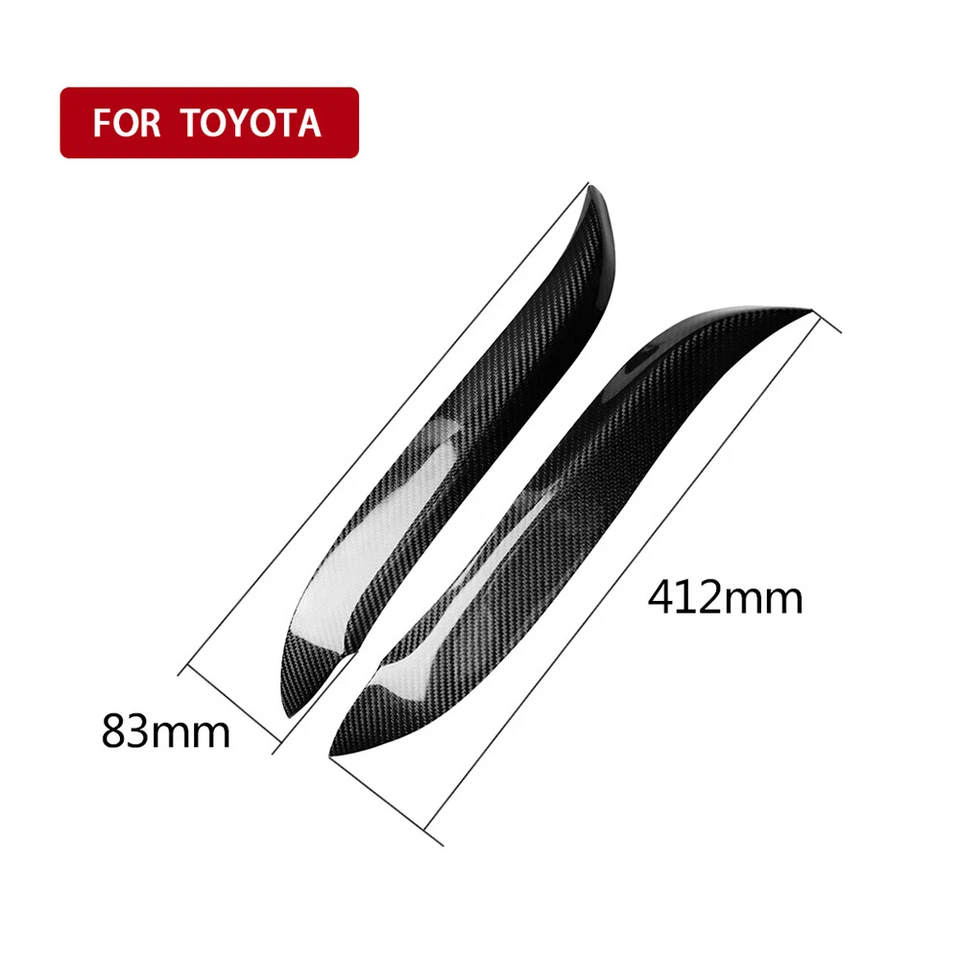 Borde de párpados de cejas de faros de fibra de carbono para Toyota Starlet Glanza EP91 96-99 Foto 2 de 4