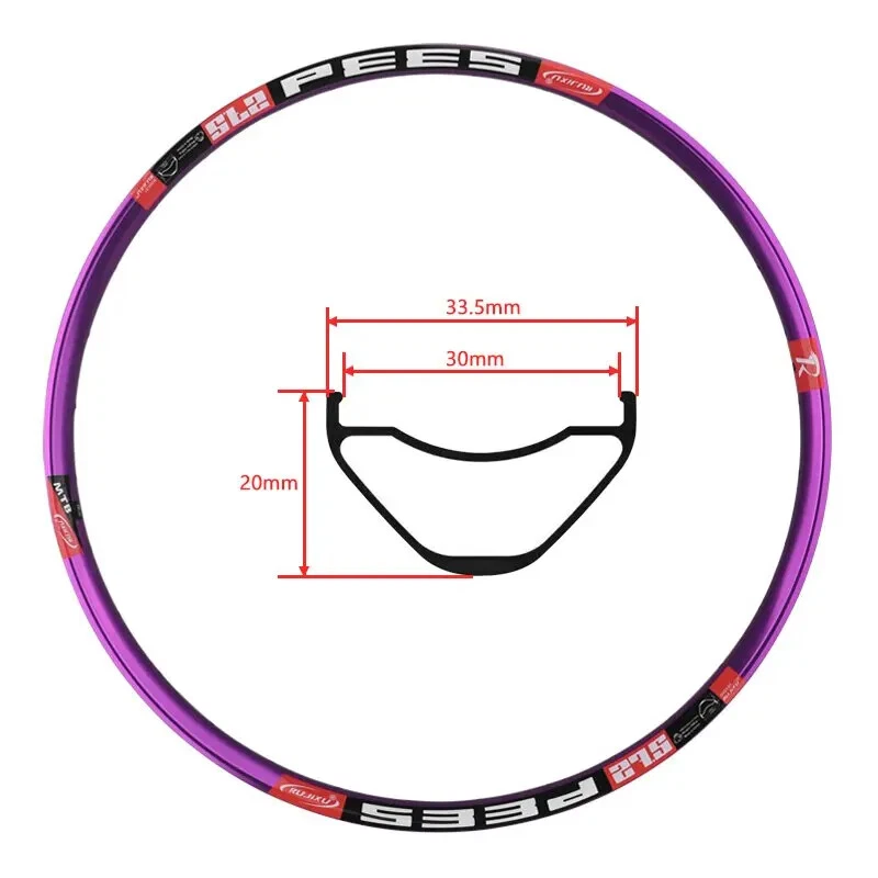 26/27.5/29 Inch MTB Bike Wheel Tubeless/clincher 28/32 Holes Mountain Rims - Image 4 of 4