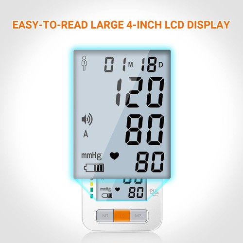 Scian LCD Blood Pressure Monitor Upper Arm Automatic Machine BP Cuff Gauge Pulse - Picture 5 of 7