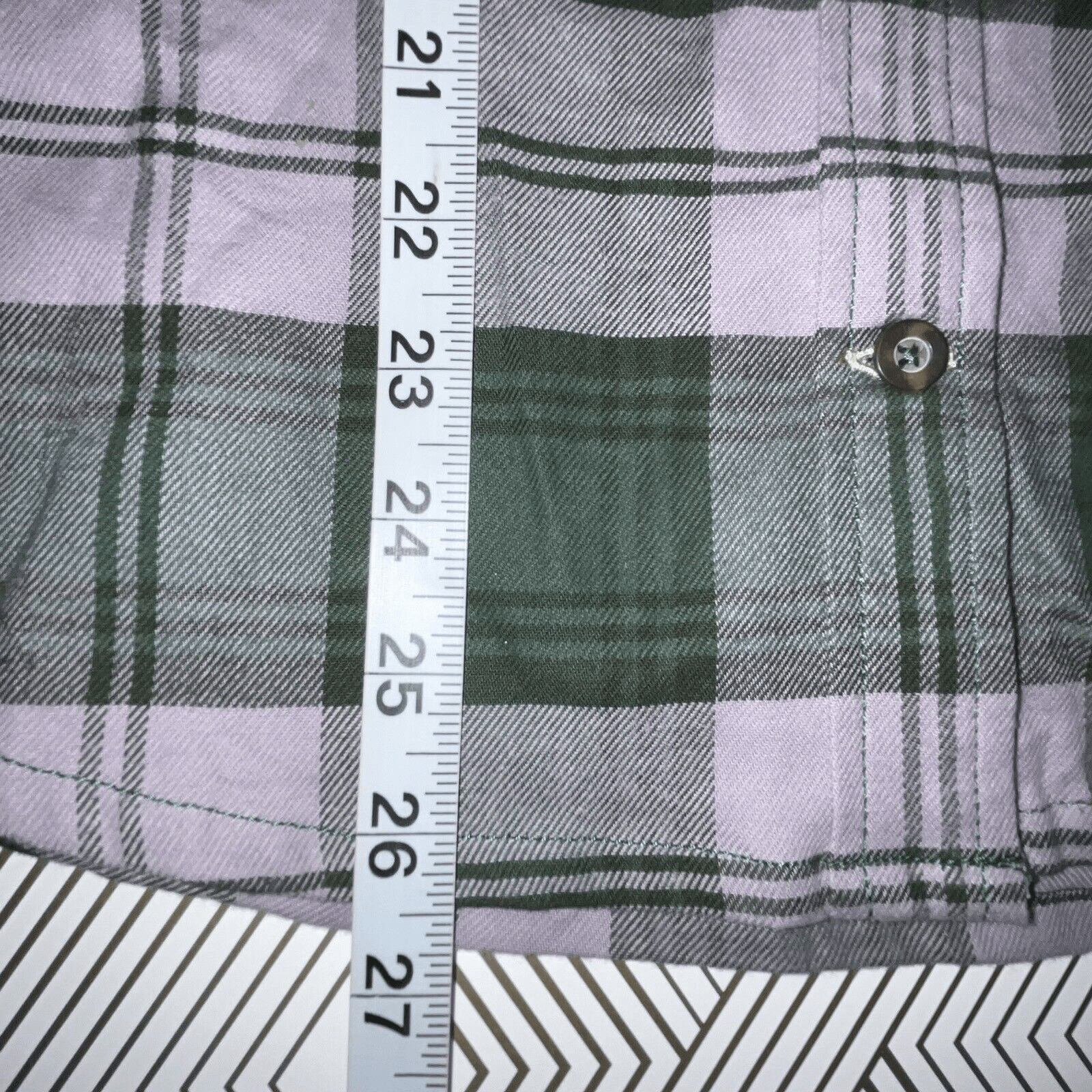 Carhartt Flannel Plaid Button Down Shirt Wmn’s Sz S 4 / 6 Green Purple Gorpcore thumbnail 10