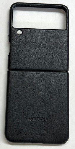Samsung Leather Cover for Samsung Galaxy Z Flip3 - Black