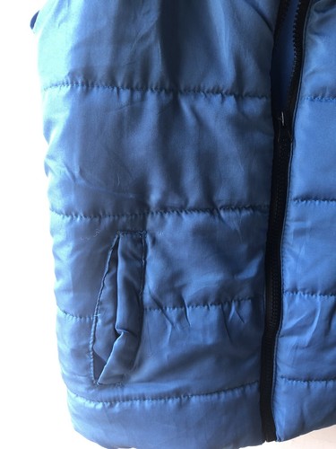 Zip Hoodie Vest, BLUE, Big Boys Med - Picture 4 of 5
