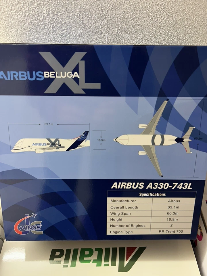 JC Wings 1/200 AIRBUS A330-743L CARGO BELUGA LH2227 W/STAND NEW - Immagine 2 di 3