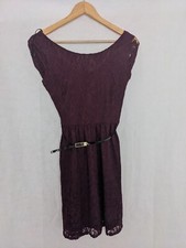 Primark Atmosphere Sheer Lace Mini Dress Purple Size XS 8 Party Evening Gothic 