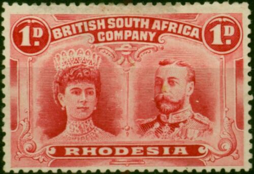 Rhodesia 1910 1d Bright Carmine SG123 Fine MM - Imagen 1 de 1