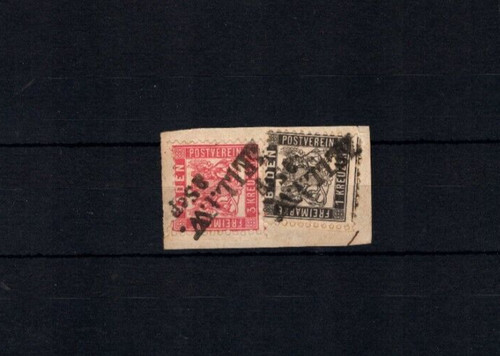 Baden - 1 E 3 Kr. Luxury Fragment Of Letter. L2 Stamp (a1438)
