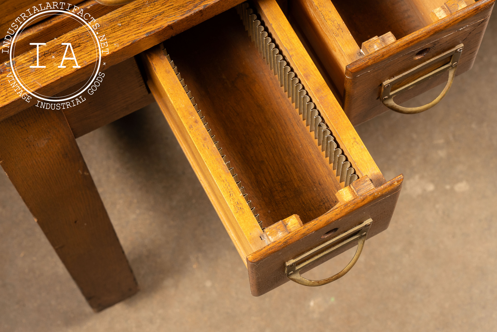 Vintage Tambour Door Laboratory Cabinet