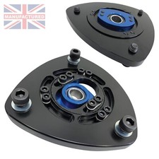 FITS MG ZR ROVER 25 ADJUSTABLE FRONT SUSPENSION TOP MOUNT BLUE/BLACK (PAIR)
