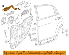 CHRYSLER OEM 19-20 Cherokee Rear Door Lock Hardware-Handle, Inside 6SR50DX9AA