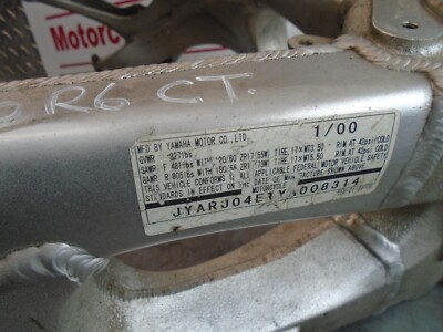 2000 99 02 Yamaha Yzf R6 Main Frame Chassis Ez Rgstr Cln Clr | eBay
