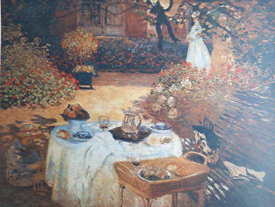 Vintage Print of Claude Monet 1976 - LUNCH IN THE GARDEN
