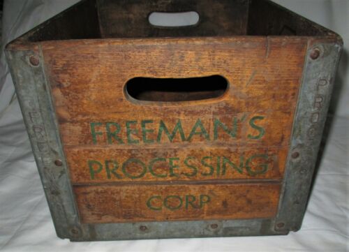 FREEMAN 1969 USA DRINK MILK COW DAIRY WOOD BOX CRATE HEALTH ADVERTISING ART SIGN - Picture 4 of 11
