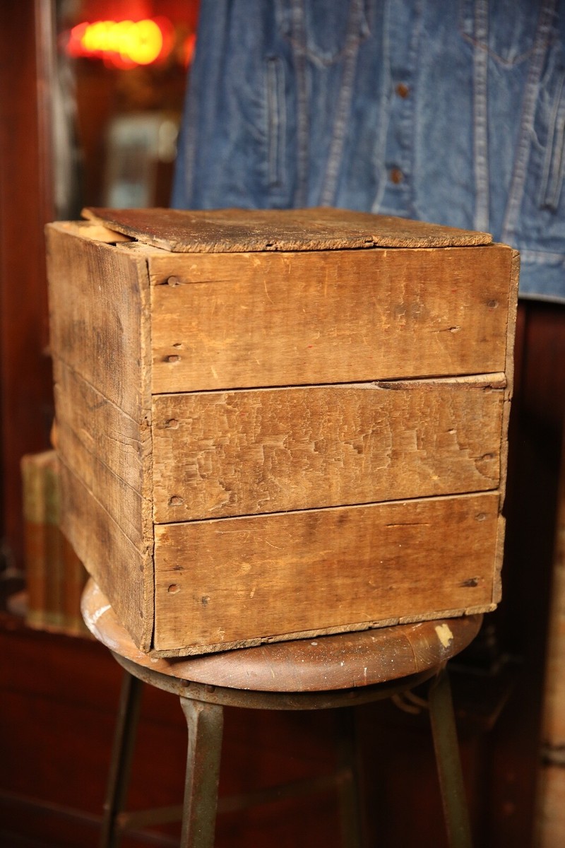 Vintage Acme STEEL PRODUCTS wooden Crate CHICAGO, ILL wood box