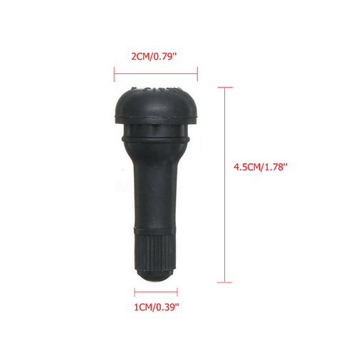 100pcs Tire VALVE STEMS TR 413 Snap-In Car Auto Short Rubber Tubeless Tyre Black - Picture 3 of 9