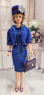 HANDMADE DOLL CLOTHES FASHION PEACOCK PRINT SUIT DRESS SET