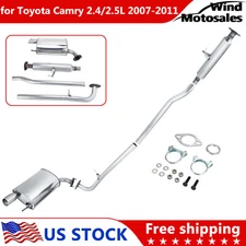 Resonator Rear Muffler Exhaust System Kit For Toyota Camry 2.4L 2.5L 2007-2011