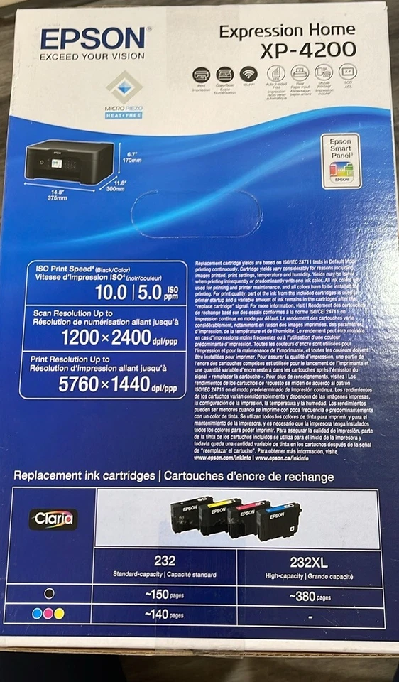 Epson Expression Home XP-4200 Wireless Color All-in-One Printer - Image 2 of 2