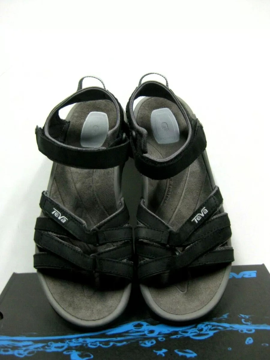 Skru ned Lav en seng Mild TEVA TIRRA LEATHER WOMEN SANDALS BLACK US 9 / UK 7 /EU 40 | eBay