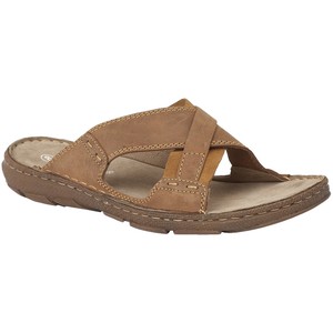 MENS LOTUS MURDOCK BROWN LEATHER CROSS OVER MULE SANDALS | eBay