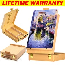 Portable Folding Easel Art Drawing Painting Wood Table Desktop Box Board Easels
