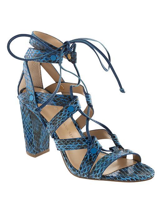 Banana Republic Eryn Heeled Sandal, Size M Blue