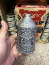 Hanleys Ale Crowntainer Beer Can Extra Pale Cone Top Hanley Brew Providence RI