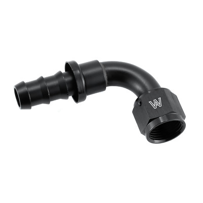 -10AN 90 Degree Push Lock Swivel Hose End Fitting Fit For Rubber Fuel Line