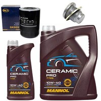 MotoröL Filter Set Mannol 10W-40 6 Liter + Schraube FüR Renault Master II Bus
