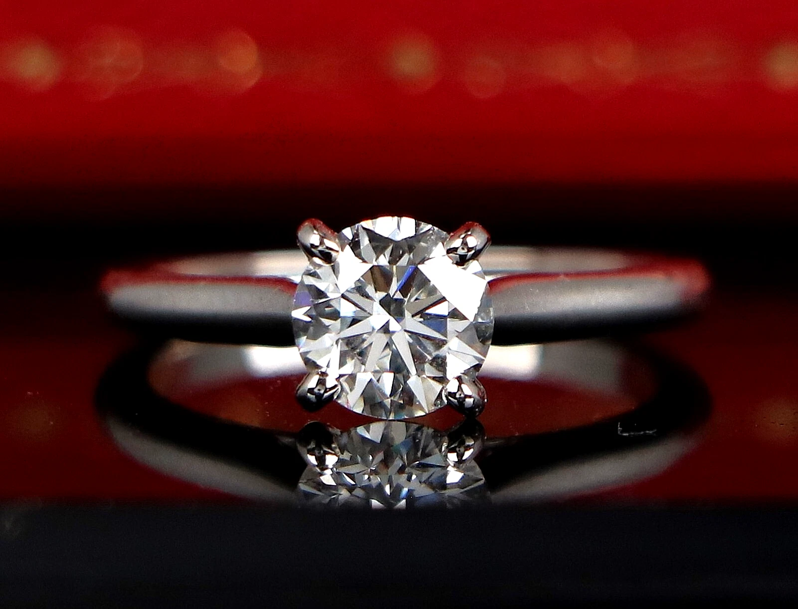 Anello di fidanzamento $15.000 Cartier 0 93 ct VS1 diamante tondo solitario 1895 platino