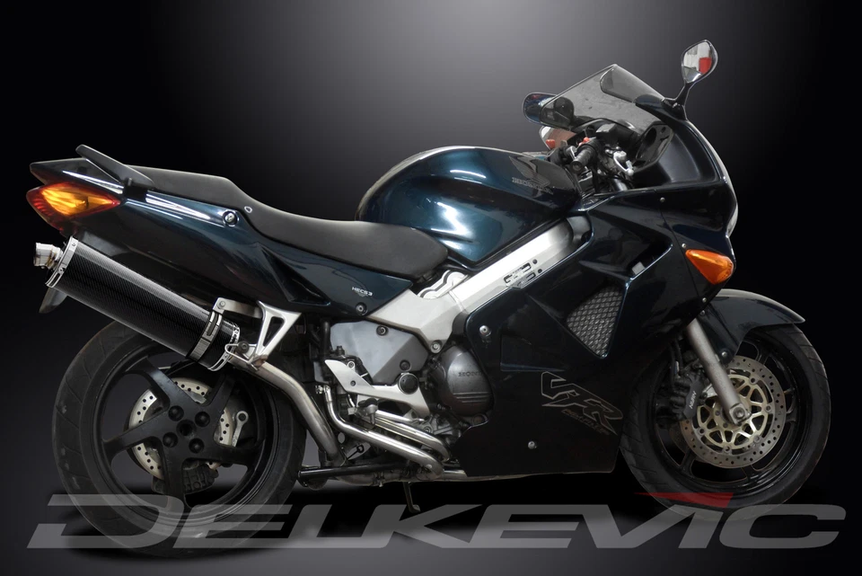 Kit silenciador escape carbono ovalado 18" Honda VFR800 Interceptor 1998-2001 Foto 4 de 4