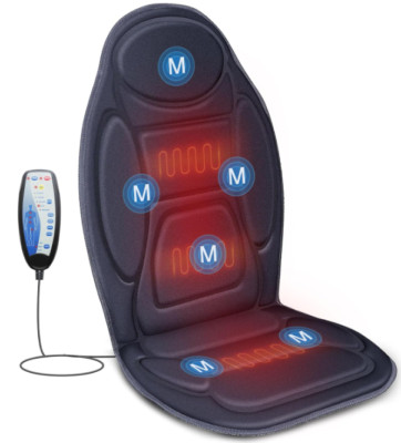 Espalda Masajeador con calor Silla Almohadilla de masaje para aliviar el dolor