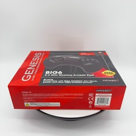 Retro-Bit Official Sega Genesis BIG6 Wireless Controller 6-Button Arcade Pad