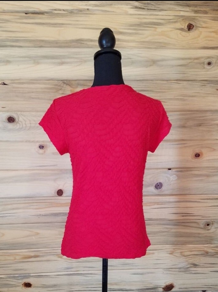 Liz Claiborne Career Ladies Red Blouse Size Medium thumbnail 3