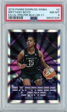 2019 Panini Donruss WNBA Express Lane 2 Brittany Boyd Black Laser 1/1 PSA 8