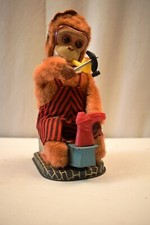 Vintage Toy Monkey Shoemaker Japan Nomura Tn Battery Operated Collectibles Rare"