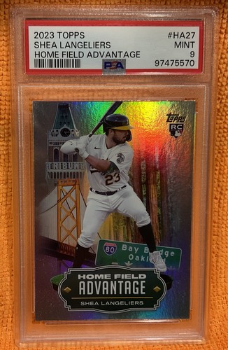 Shea Langeliers Rookie 2023 Topps #HA27 Home Field Advantage Oakland A PSA 9 MT - Picture 3 of 4