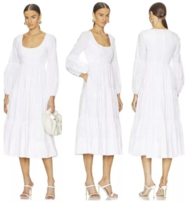 Cinq à Sept Women's Hillary Midi-DressSize 4 white