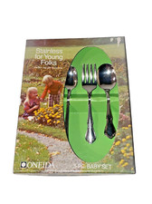 Oneida Baby Flatware Set Stainless For Young Folks Deluxe Made In USA Vint 3 pcs