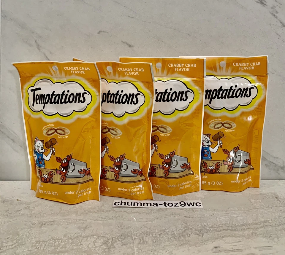 TEMPTATIONS Cat Treats (Lot Of 4) All Cats Love:) Brand New Factory Sealed! NWT! - Image 2 of 4