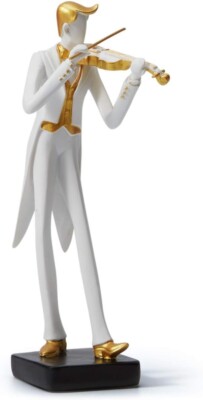 Amoy-Art Musik Geschenke Deko Violine Statue Skulptur Oboe Figur Modern Home Art