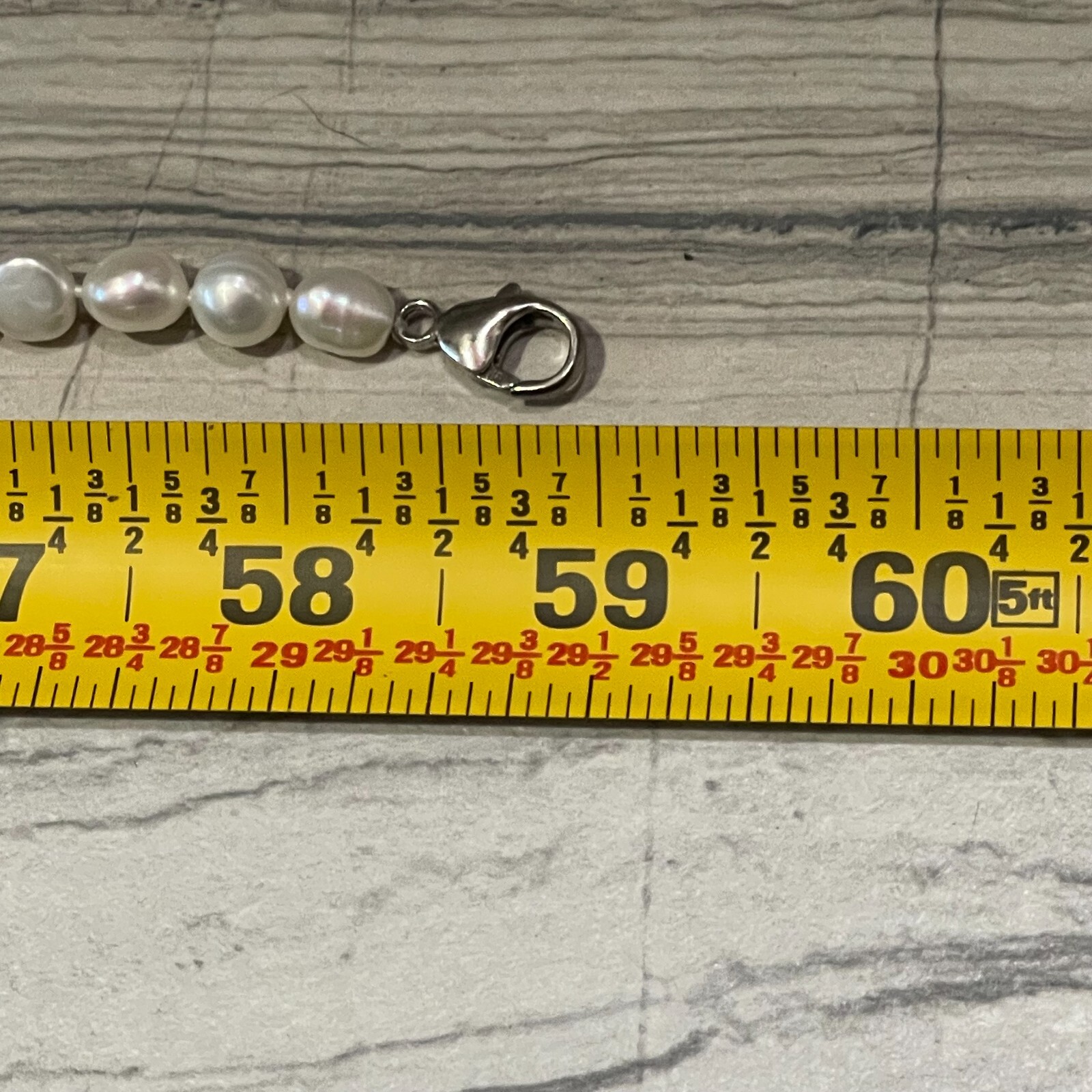 Versatile Elegant Womens Extra Long Necklace White - image 5