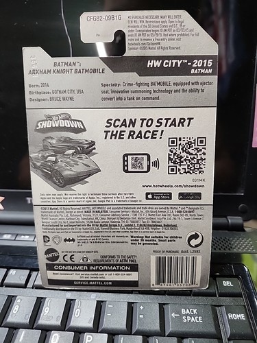 2015 HOT WHEELS BATMAN ARKHAM KNIGHT BLACK BATMOBILE, HW CITY, HW #61/250, - Picture 5 of 5