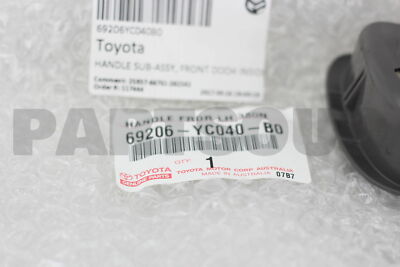 69206YC040B0 Genuine Toyota HANDLE SUB-ASSY, FRONT DOOR INSIDE, LH