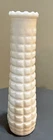 Vintage E.O.Brody Milk Glass Bud Vase 8.5" Waffle Square Pattern White
