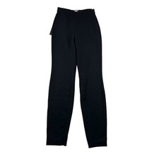 Aritzia Babaton Serra High Rise Slim Leg Pants 2 Black Ankle Zip Hem Trousers