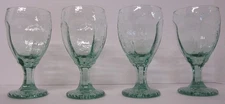 Libbey Chivalry Green 6 1/2" Water Goblets Glasses Set of 4