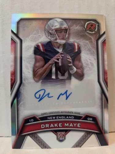 Drake Maye 2024 Topps Resurgence Refractor Rookie Signatures Auto Patriots